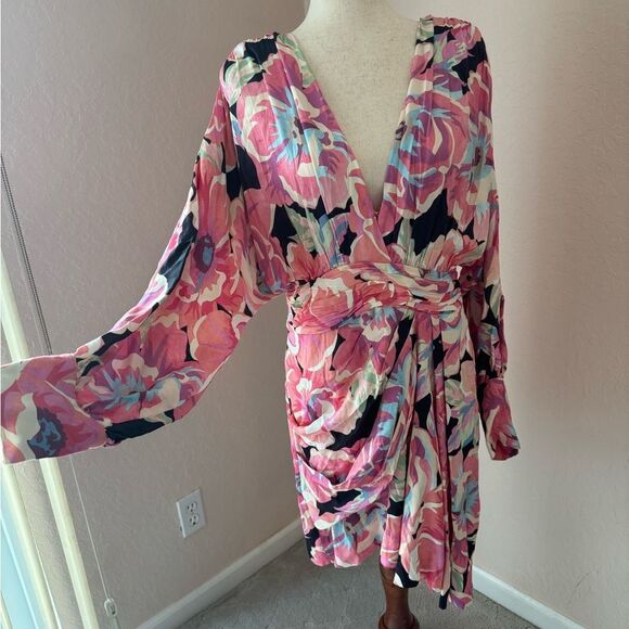 Stunning Sheike Fire Island dress with button sleeves floral pattern aus 12 - Picture 4 of 16